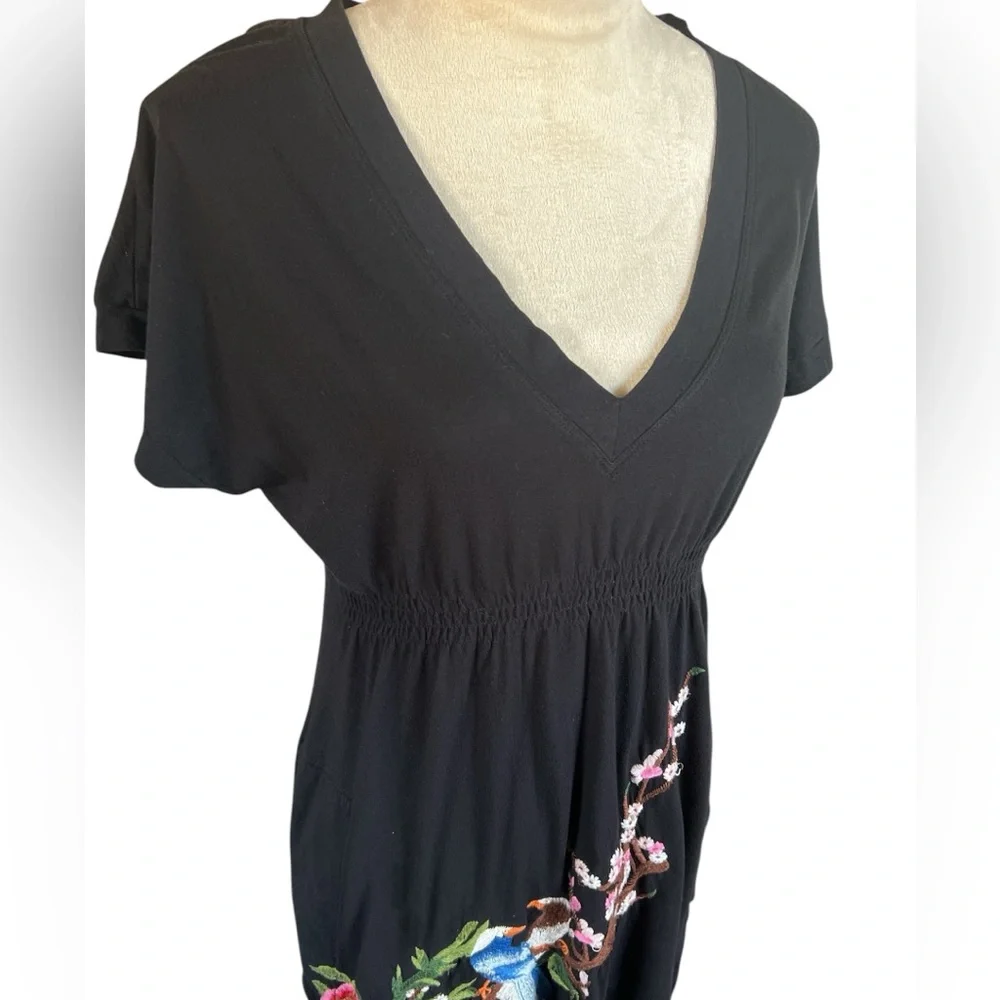 JOHNNY WAS LA Osaka knit embroidered shirt dress size Large - Picture 7 of 13